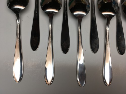 Mar-Crest MCF1 Starburst Stainless USA Soup Spoons or Teaspoons - Choice - Picture 11 of 30