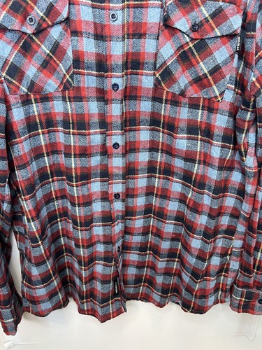 NEW Molokai Surf Co. Red Gray Plaid Long Sleeve Button-Up Shirt Size XXL - Picture 4 of 8