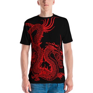 black and red dragon shirt