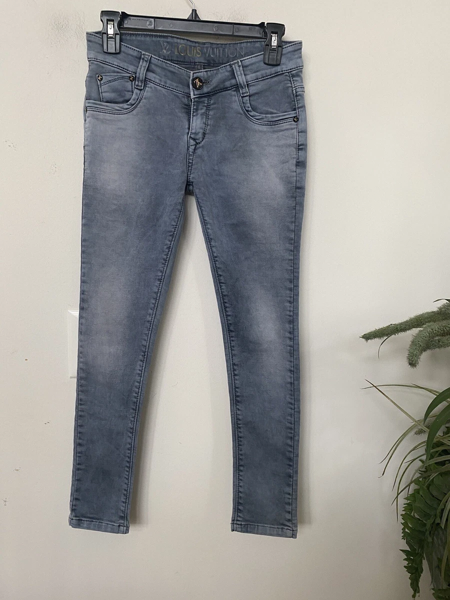 Louis Vuitton Bleached Denim Jeans Blue. Size 36