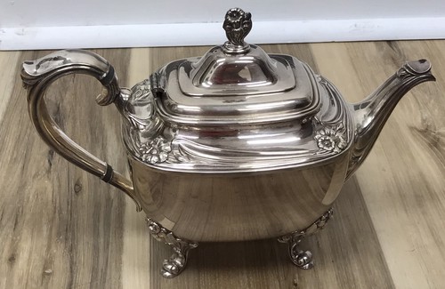 5pc Daffodil Pattern 1847 Rogers Bros Silver Plate Tea & Coffee Service Set - Picture 8 of 24