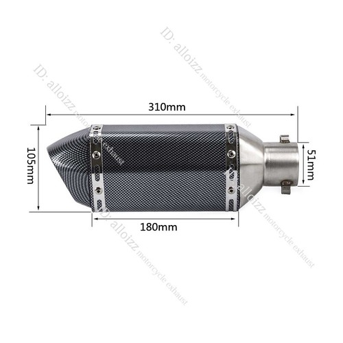 For Suzuki GSR750 GSXS750 BK750 Exhaust System Mufflers Mid Link Pipe Slip On - Picture 3 of 12