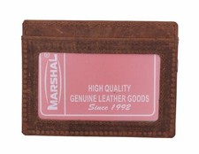 Men's Slim Vintage Leather RFID Blocking Front Pocket Wallet Thin Card Holder