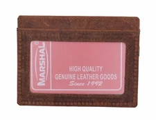 Men's Slim Vintage Leather RFID Blocking Front Pocket Wallet Thin Card Holder