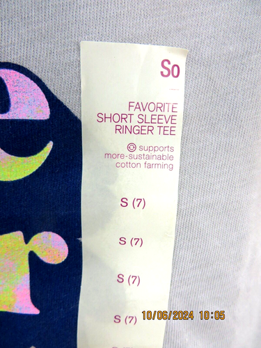SO SZ S Age 7 Cotton/Polyes Black NWT Gray FAVORITE RINGER TEE T-Shirt Top - Picture 10 of 11