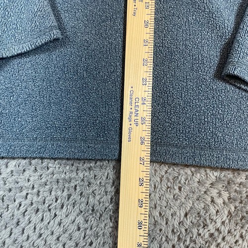 Obermeyer Vintage Blue Quarter Zip Pullover Soft Knit Fleece Sweater Ski Winter - Picture 4 of 6