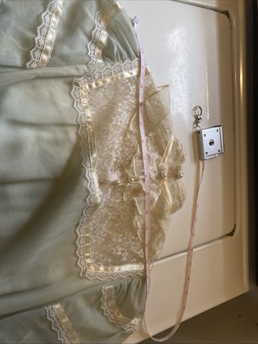 Gunne Sax Baby Blue Lace Maxi Dress Pearls Beautiful Vintage Find By Jessica San - Picture 5 of 19