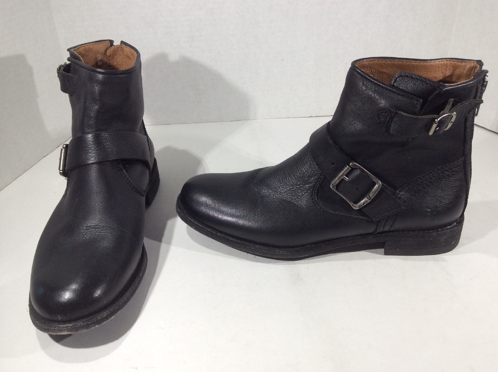 Frye negro cuero para mujer ingeniero Tyler Zapatos botas De Montar YC-1357 Frye negro cuero para mujer ingeniero Tyler Zapatos botas De Montar YC-1357