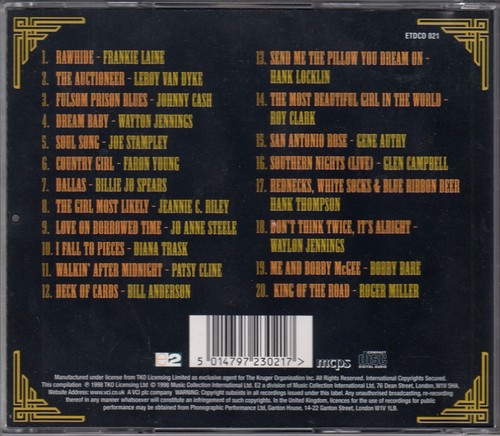 Southern Nights - 20 Country Classics:FRANKIE LANE,ROGER MILLER,DIANA TRASK,CASH - Picture 7 of 7