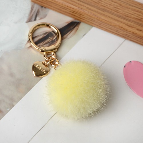 Real Mink Fur Ball Pompom Bag Charm Keyring HandBag Phone Pendant Accessories - Picture 15 of 15