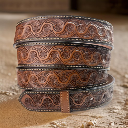 Western Genuine Leather Belt Full Grain Handmade Men's Heavy Duty Without Buckle - Picture 39 of 46