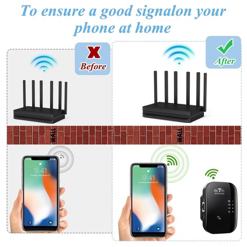 Wzmacniacz WLAN Repeater WiFi ze wzmacniaczem internetowym WPS 300MBIT / s czarny - Zdjęcie 5 z 8