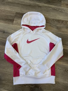 Moletom com Capuz Nike Meninas Rosa Branca usar tons tamanho M médio Therma Fit | eBay