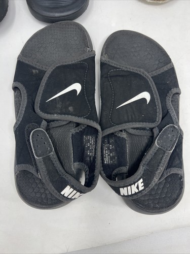 Lot of 6 pairs of kids youth sandals flip flops slides NIKE size 13 1Y 6Y & more - Picture 5 of 16