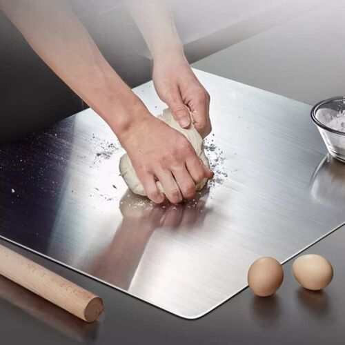 304 Stainless Steel Cutting Board with Lip – Large Heavy Duty 27.1"x23.2" 16GA - Picture 7 of 8
