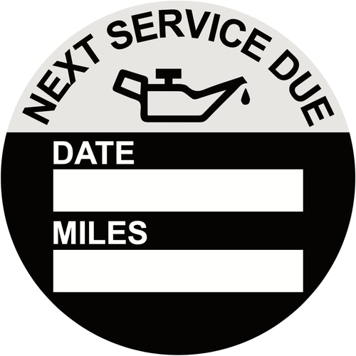 2 Inch Oil Change Service Reminder Static Cling Stickers Oil Change Stickers - Picture 6 of 12
