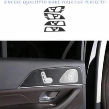 For Mercedes-Benz GLE 2020-2024 Carbon Fiber Inner Door Panel Bezel Cover Trim