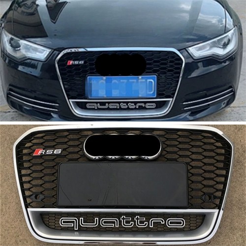 Parrilla de malla para parachoques delantero estilo RS6 para Audi A6 C7 S6 RS6 2013 2014 2015