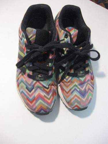 Adidas Shoes Men's  Torsion ZX Flux MultiColor Prism Running Sneakers - Sz 7 - Picture 1 of 6