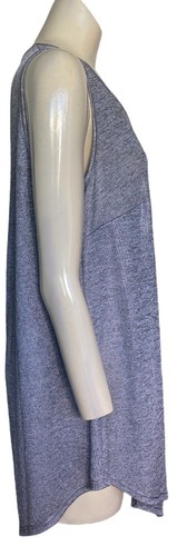 New TS Taking Shape Size S 14-16 Sleeveless Tunic Stretch Asymmetric Hem Silver - Picture 5 of 9