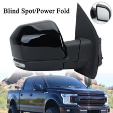 Right Glossy Black Side Mirror W/Blind Spot Heated 16Pin For Ford F150 2015-2021