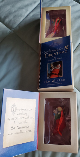 Hallmark Ornament Twas The Night Before Christmas Hung With Care 2001 NIB 3 - Picture 4 of 8