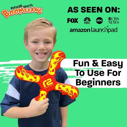 Boomerang for Kids – Soft Foam, Easy to Use, Flies Back, Safe Fun Toy Gift - Picture 2 of 11