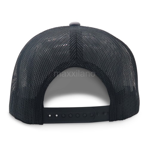 Snapback Hat Cotton Mesh Solid Flat Brim Style Baseball Cap Trucker Men Visor - Picture 28 of 101