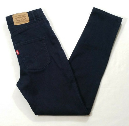 Levi's Girls Size 10 Reg High Rise Denim Legging Jeans Blue Dark Wash Zip Fly - Picture 3 of 8