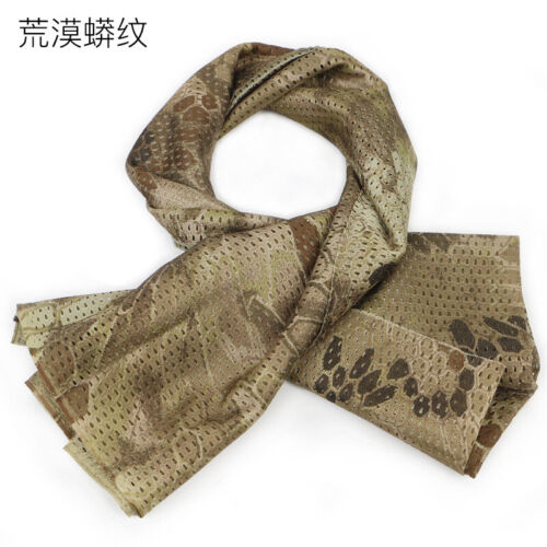 Bufanda táctica de malla elástica transpirable diadema camuflaje gorra antimosquitos - Imagen 36 de 40