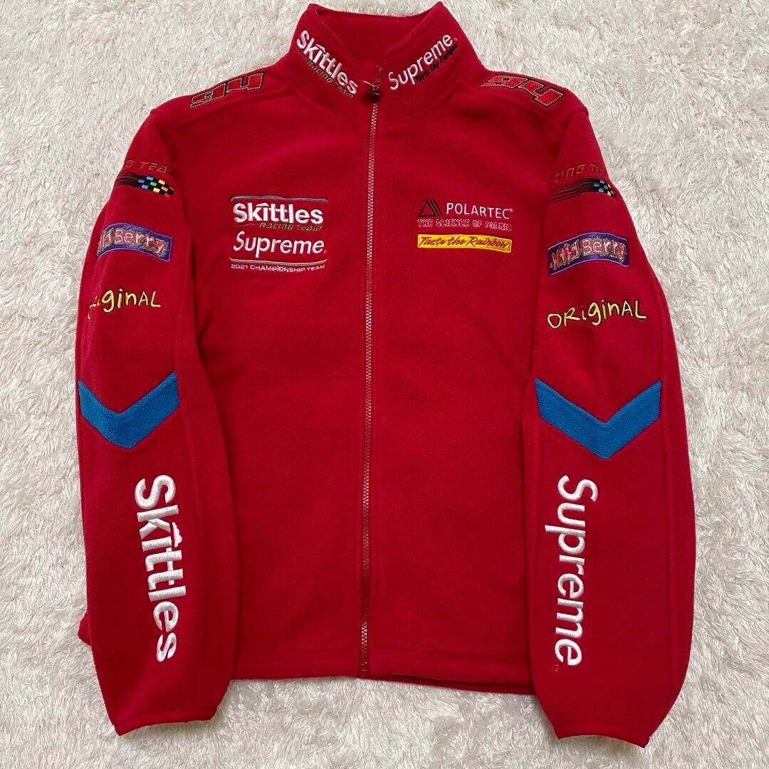 Supreme Polartec Fleece Jacket 21AW Skittles Red Size XL Supreme Polartec Fleece Jacket 21AW Skittles Red Size XL