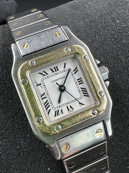 CARTIER SANTOS 1170902 GOLD UND STAHL AUTOMATIK 24MM ZWEIFARBIG.