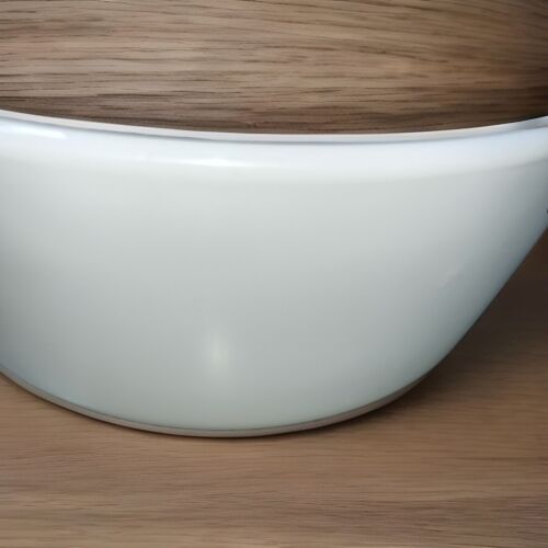 Fire King White Milk Glass Swirl 8 inch Mixing Bowl Anchor Hocking~ WHITE GLASS - Picture 2 of 6