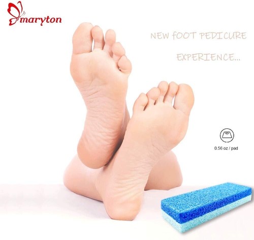 Foot Pumice Stone Callus Remover Exfoliating Scrubber Pack of 4 Blue - Picture 8 of 9