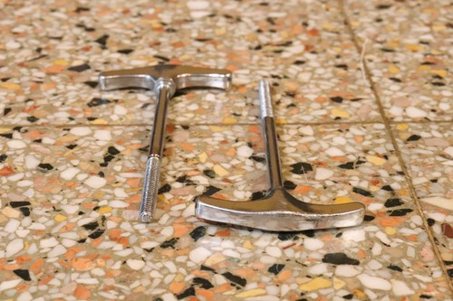Aste a T Ludwig USA 4" cromate confezione da 2 vintage anni 60 -70 #1 - Foto 4 di 5