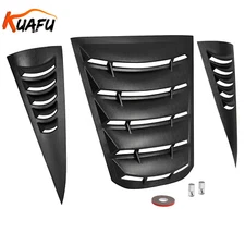 For Corvette C6 2005-2013 Black ABS Rear & Side Window Louver Cover Sun Shade
