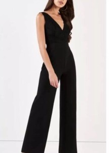 lipsy wrap short sleeve wide leg jumpsuit
