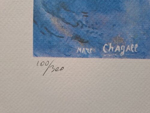 Marc Chagall Signed - The Blue Circus - Certificate SPADEM Paris - Picture 6 of 9