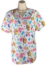 The Wonderful World Of Disney Women  s Size S Winnie The Pooh Scrub Top