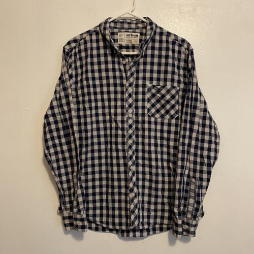 Urban Pipeline Men's Plaid Shirt Size X-LARGE Pocket Button Down Long-sleeve