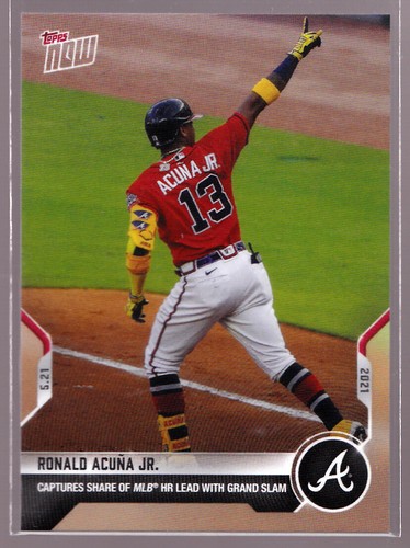 Ronald Acuña Jr Braves Grand Slam Captures Home Run Lead 2021 Topps NOW #244