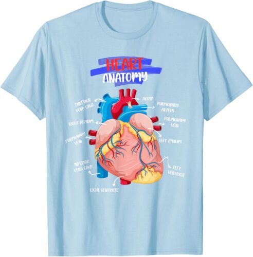 Anatomy Human Heart Anatomical Cardiac Heart Doctor Medical T-Shirt Hoodie - Picture 10 of 18