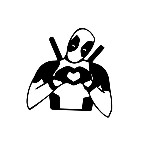 5" DEADPOOL HEART x2 Vinyl Aufkleber Aufkleber Auto Fenster Laptop Liebe Marvel Pool Hero - Bild 23 von 24