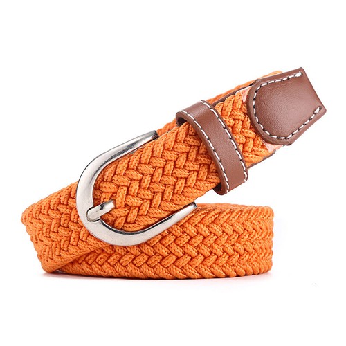 Women Skinny Crochet Knitted Stripe Elastic Belts Waistband Canvas Stretch Belt - Picture 9 of 17