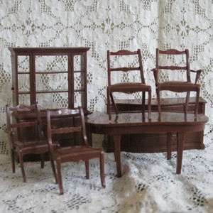 Marx 7 PC DINING ROOM Vintage Dollhouse Furniture Hard Plastic | eBay Marx 7 PC DINING ROOM Vintage Dollhouse Furniture Hard Plastic | eBay