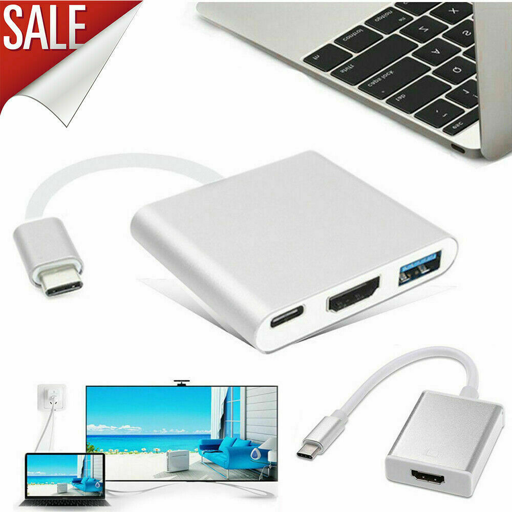 NEW USB Type C to HDMI HDTV TV Cable Adapter Converter For USB-C Phone Tablet - Picture 7 of 10