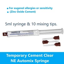 Dental Temporary Cement Clear NE Automix Syr 5ml - MARK3, #4126 + 10 mixing tips