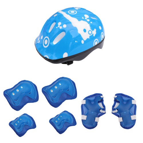 7x Kids Protective Gear Set Adjustable Helmet with Knee Wrist Guard Elbow Pad - Picture 25 of 41
