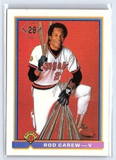 ROD CAREW  ANGELS  1991 BOWMAN HALL OF FAMER #5  STAMPED 29