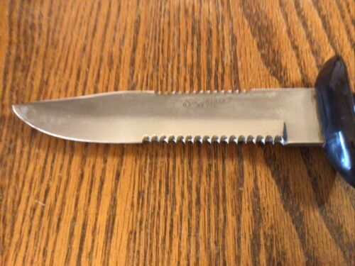 Cuchillo de buceo Eterno con funda de goma, acero inoxidable hecho en Japón, estado usado - Imagen 3 de 24